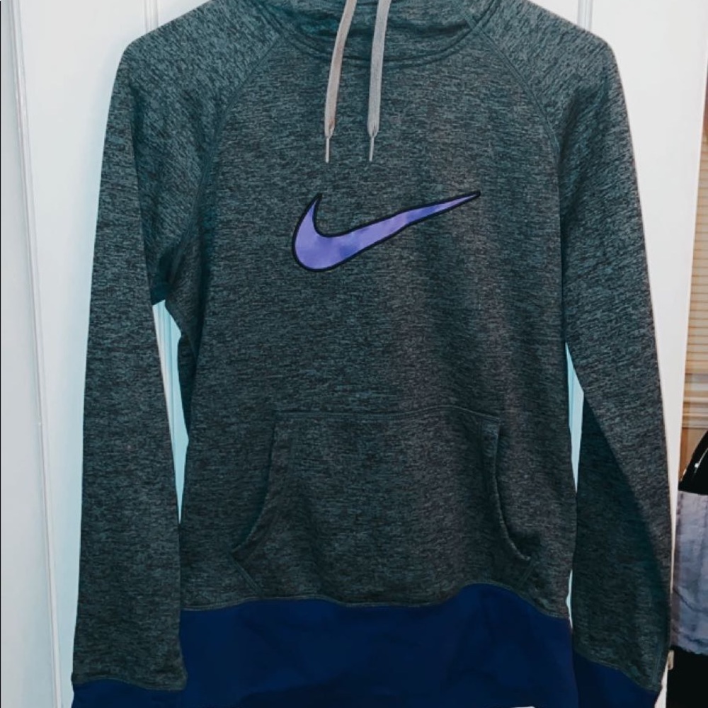 Grey/purple Nike hoodie